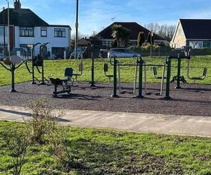 Outdoor fitness station for Cornelly outdoor gym