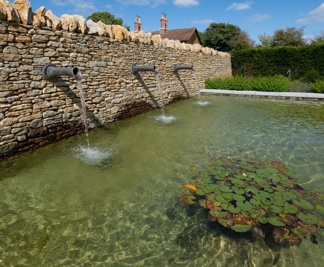 Distinctive water feature and irrigation system, The Creamery, Castle Cary