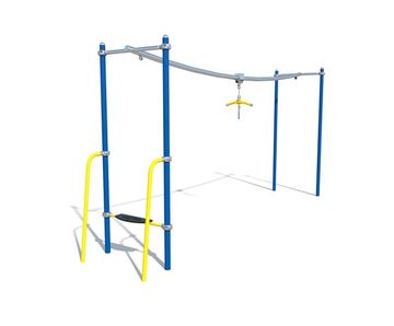 Glide - steel playground overhead zip line for children