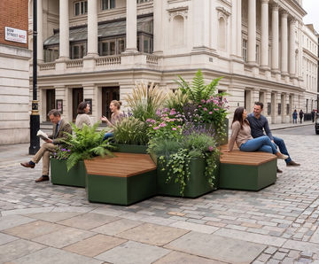 Hive - modular hexagonal seating and planting system