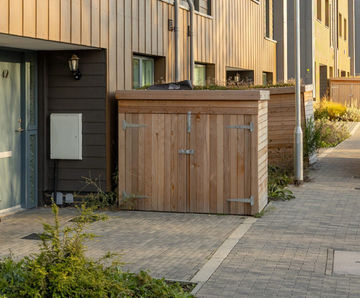 Purfleet Housing – cedar clad bin stores & cycle shelters