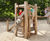 Tower Combination 185 - larch wood play tower with steel feet for parks 1