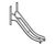 Stainless Steel Slide - narrow metal playground slide for children 4