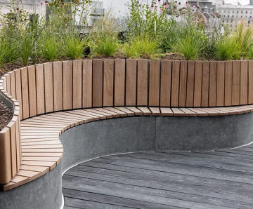 Planterline Flow - modular seating, planter and storage units for terraces