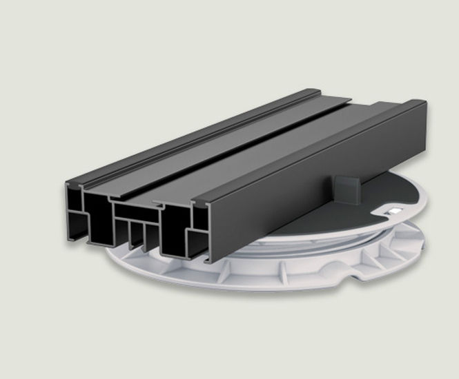 Easi-Ped Tekno Rail - aluminium joist for decking and paving support