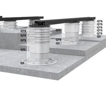 Easi-Ped Queen Tower - recycled plastic modular paving pedestal system