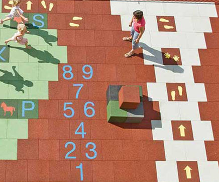 EUROFLEX Impact Protection Sound Slab - recycled rubber playground flooring