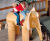 Baby Elephant - playground animal sculpture for children to sit and play 0