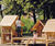 House Group A Play Village - larch timber playhouse for public playgrounds 0