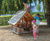 Small Playing House Made Of Larch - wooden playhouse for young children 0