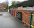 Bow top anti-trap fencing in bright colours for Stockport primary school 0
