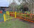 Bow top anti-trap fencing in bright colours for Stockport primary school 4