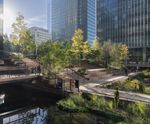 Eden Dock, Canary Wharf — floating pontoon irrigation