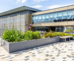 Thornton Building - bespoke planters and contemporary accoya timber seating