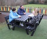 Standard Picnic Table With Backrests - recycled plastic outdoor seating - on this page