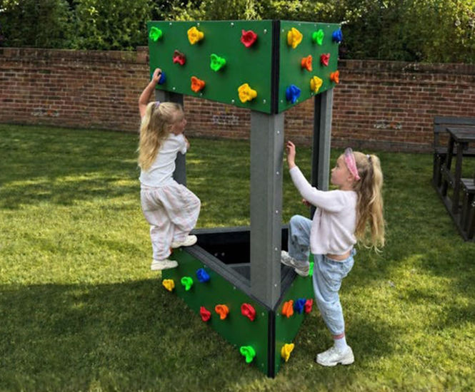 Freestanding Climbing Triangle - recycled plastic playground climbing frame