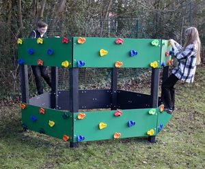 Freestanding Climbing Hexagon - recycled plastic outdoor climbing frame
