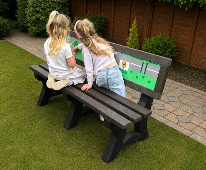 Learning Bench - recycled plastic outdoor educational seating for schools