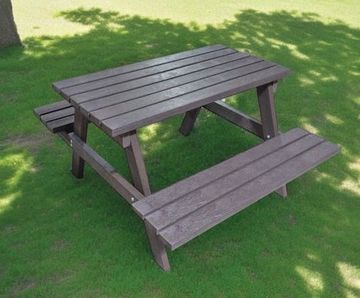 Economy Picnic Table - recycled plastic outdoor seating for four people