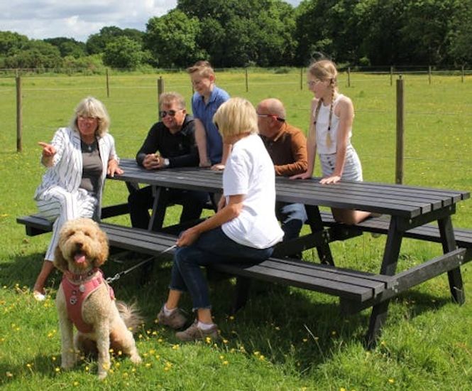 Refectory Picnic Table - recycled plastic outdoor seating for 12 people