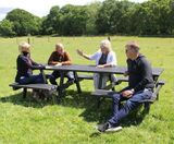 Wheelchair Access Refectory Picnic Table - recycled plastic outdoor table - on this page