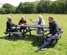 Wheelchair Access Refectory Picnic Table - recycled plastic outdoor table