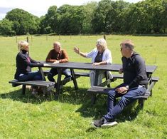 Wheelchair Access Refectory Picnic Table - recycled plastic outdoor table