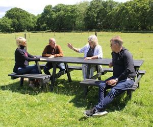 Wheelchair Access Refectory Picnic Table - recycled plastic outdoor table