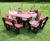 Square Picnic Table With Backrests - recycled plastic outdoor seating 2