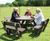 Round Picnic Table with Backrests - recycled plastic outdoor seating 1