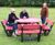 Octagonal Picnic Table With Backrests - recycled plastic outdoor seating 1