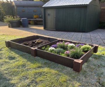 Large Raised Beds - recycled plastic garden planter for soil and plants