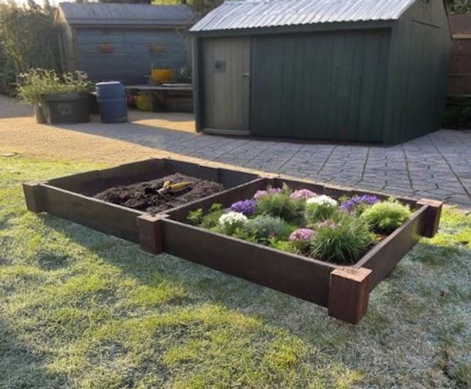 Large Raised Beds - recycled plastic garden planter for soil and plants