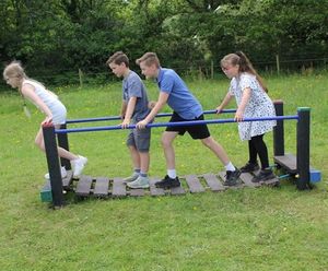Suspension Bridge - recycled plastic playground bridge for schools