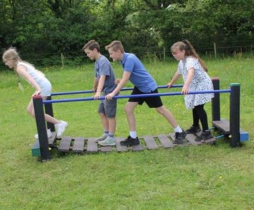 Suspension Bridge - recycled plastic playground bridge for schools