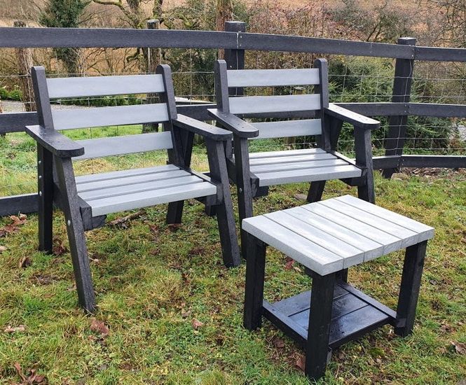 100% Recycled Plastic Chairs, Sunloungers, and Companion sets
