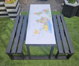 Activity Table - recycled plastic picnic table with polycarbonate game top - on this page