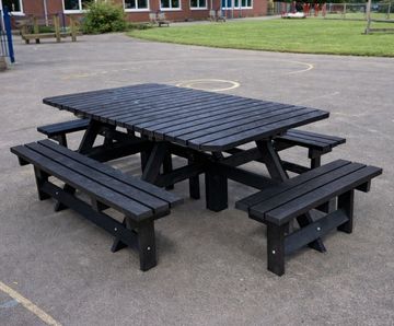 Large Octagonal Picnic Table - recycled plastic outdoor seating for 12