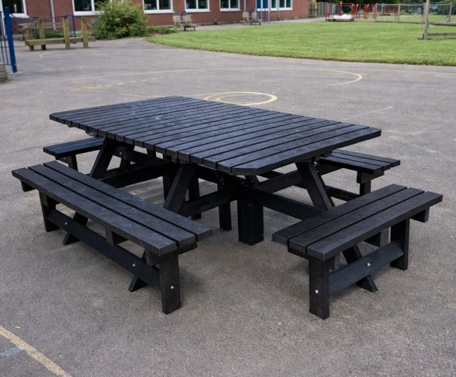 Large Octagonal Picnic Table - recycled plastic outdoor seating for 12