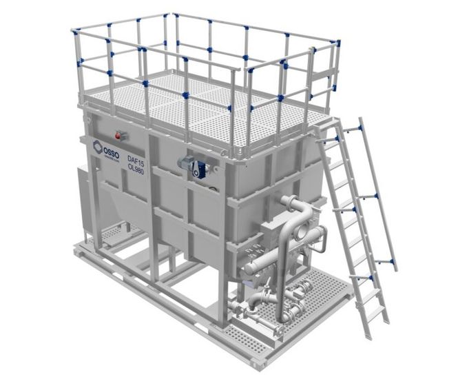OSSO DAF15 - dissolved air floatation system for FOG removal