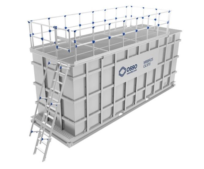 OSSO MBBR 25/18  - modular HDPU bio-reactor for wastewater treatment