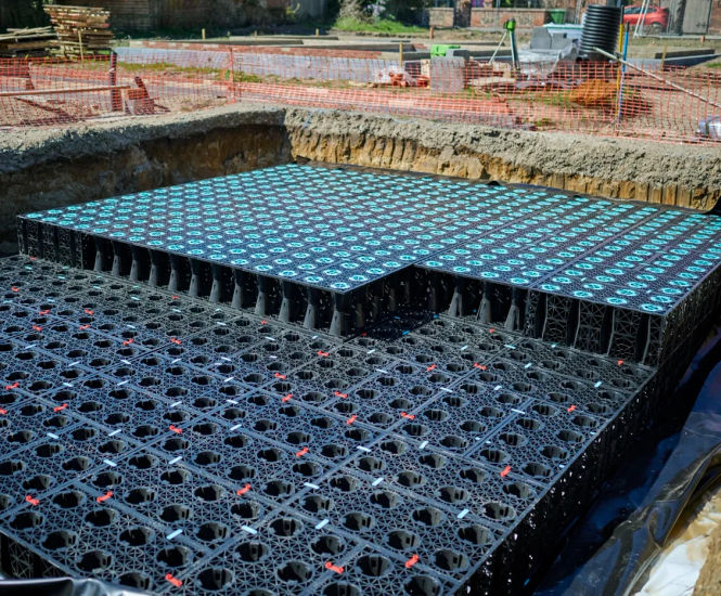 SuDS retention system for Norfolk residential development