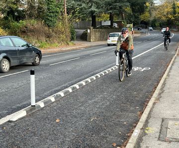 Orca Cycle Lane Separator - recycled rubber bolt-down cycle lane divider