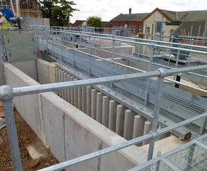 Crossflow Grit Detritor - steel tank for grit removal in wastewater plants