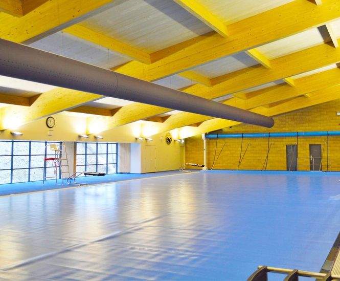 Fabric ducting for swimming pool aircon system