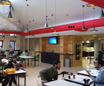 Fabric ducting for university library and meeting space