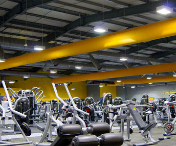 Custom fabric ducting for Xercise4Less gyms