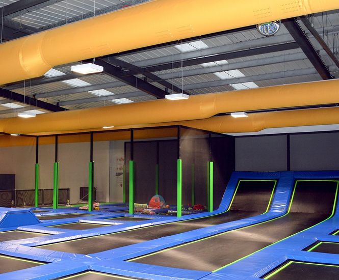 Fabric ducting for Jump In trampoline parks