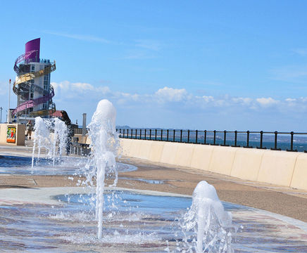 Decorative plaza feature, Redcar seafront