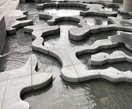 Bespoke water feature based on local salt marshes